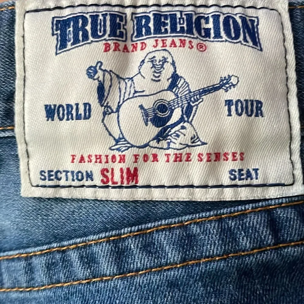 True Religion World Tour Slim Without Flaps Jeans Sz 30